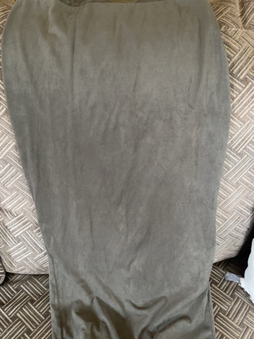 Windsor Olive Gray Suede Skirt